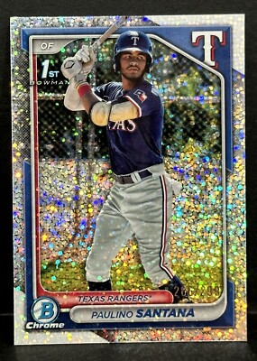 2024 Bowman Chrome Baseball Rangers 1st Bowman Paulino Santana 