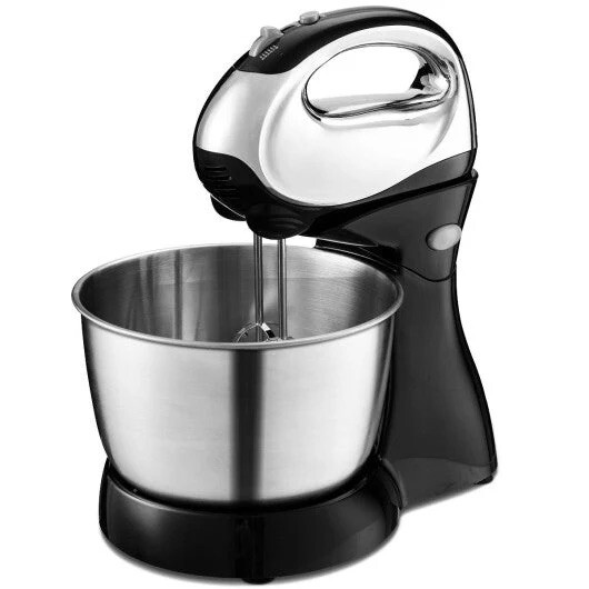 5-Speed Turbo Stand Mixer in Sleek White Design-image