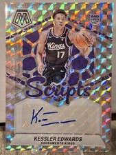 2023-24 Panini Mosaic Scripts Kessler Edwards Silver Mosaic Prizm Auto #MS-EDW