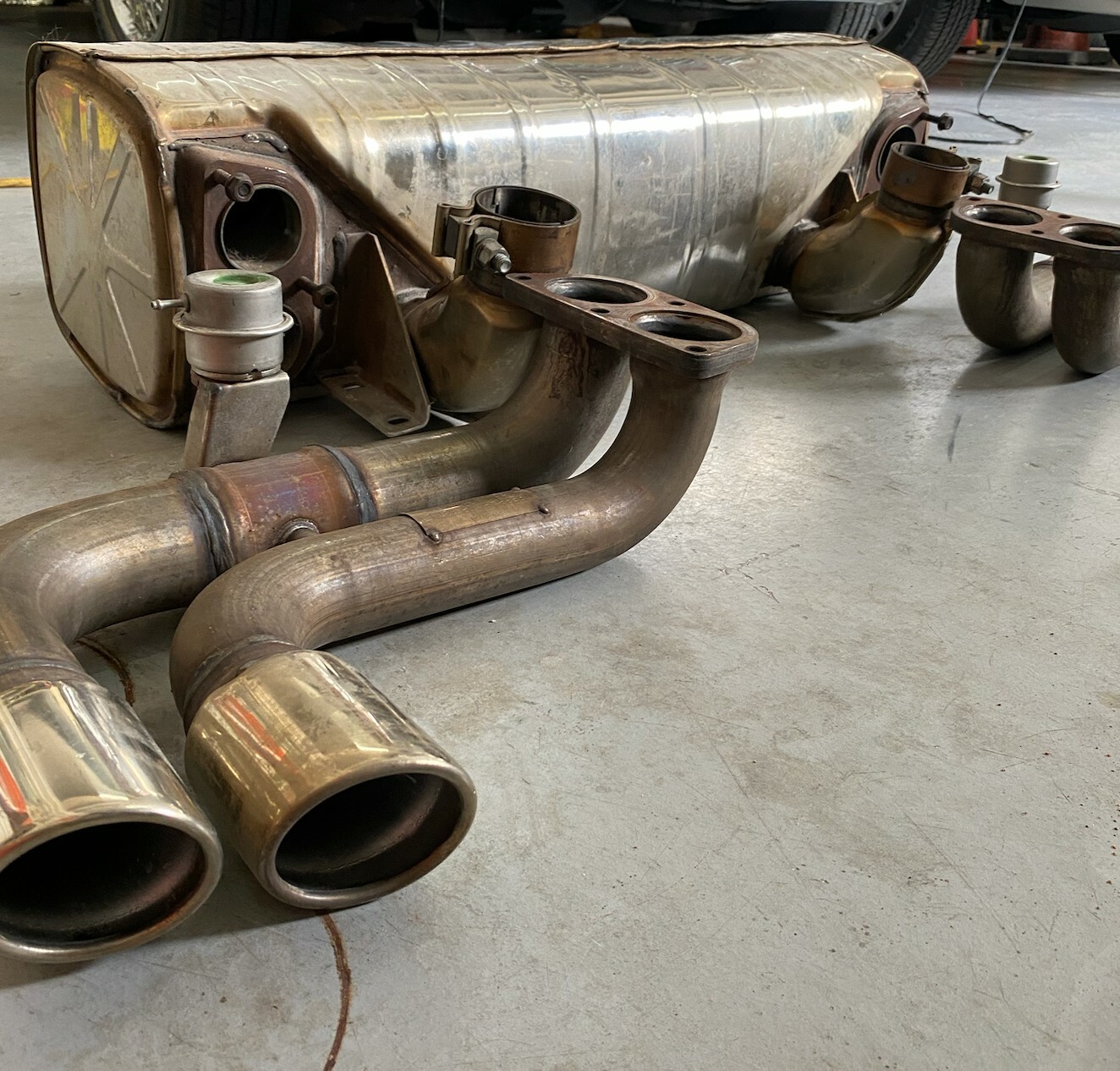 FERRARI 360 Modena OEM Factory Genuine Original Stock Exhaust System & Pipe Tips