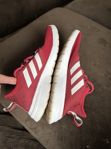 ADIDAS Running Shoes Womens Size 7.5 Lite Racer CLN Cloud Foam Red - Picture 9 of 10