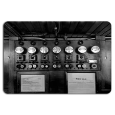 Vintage Control Panel Notice - Industrial Chic Decor