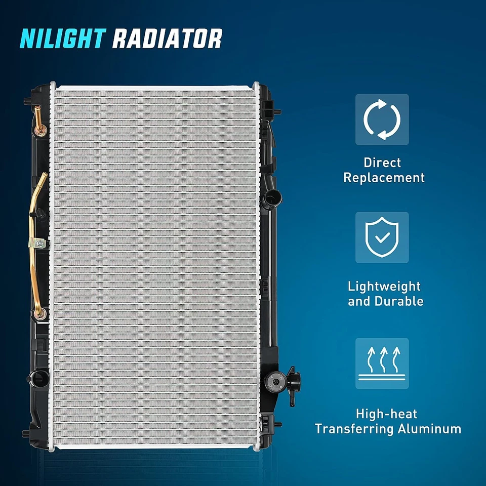 Radiador Nilight para Toyota Camry 2007-2011 2,4 L 2,5 L tracción delantera rendimiento aluminio Foto 2 de 4