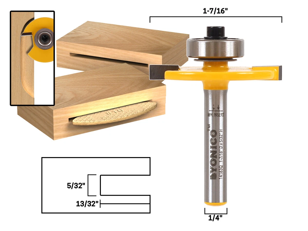 10 Biscuit Joint Slot Cutter Router Bit 1 4