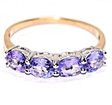 Ring Gold Tansanit 1,40 ct. 375/10K bicolor Gr.57-8/18,0mm 5,3g