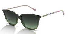 Image of Joules Sunglasses Women's Iris JS7100 500 Shiny Green Horn Gradient/Green