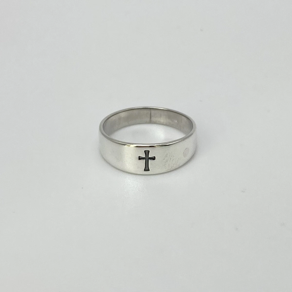 James Avery 925 Sterling Silver Small Cross Ring Size 4.5 Authentic Vintage