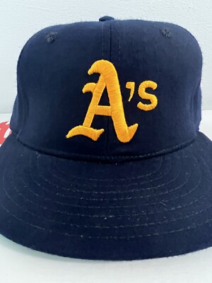 Oakland Athletics A's 1980's New Era MLB Pro Model Fitted Hat 7 1