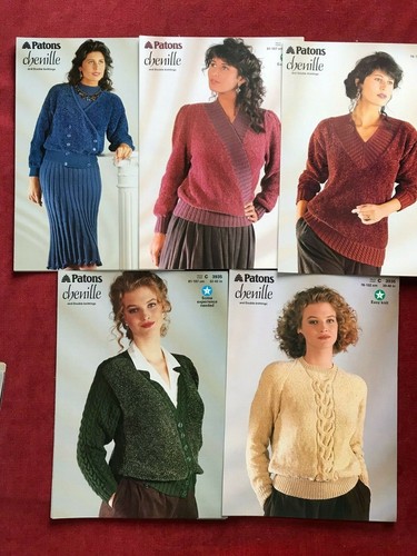 Patons Original 1980's Chenille Knitting Patterns 315.1 - 第 1/18 張圖片