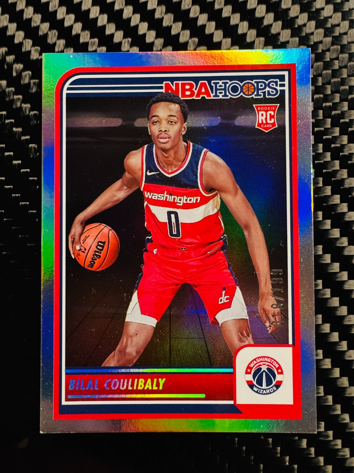 Bilal Coulibaly 2023-24 Panini Hoops Base Rookies Silver /199 RC #276 Wizards