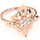 Classy Diamond Encrusted Cocktail Ring In 14k White Gold — photo 3