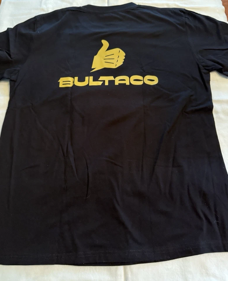 Camiseta Bultaco impresión delantera y trasera disponible en negro Foto 2 de 3