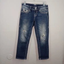 Vigoss Jeans Distressed Capri Womens Size 29 (1/2) The Chelsea