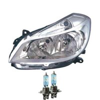 Halogen Scheinwerfer Links H7/H7 Chrom FüR Renault Clio III Inklusive Lampen