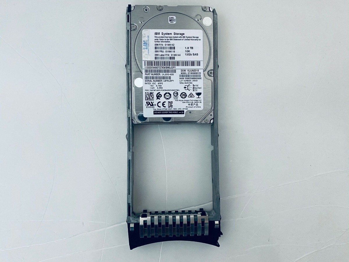 IBM 01NN116 01NN144 01NN142 1.8TB 10K 12Gb/s 2.5