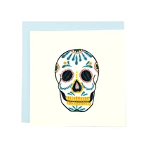 Sugar Skull Handmade Quilling Greeting Card