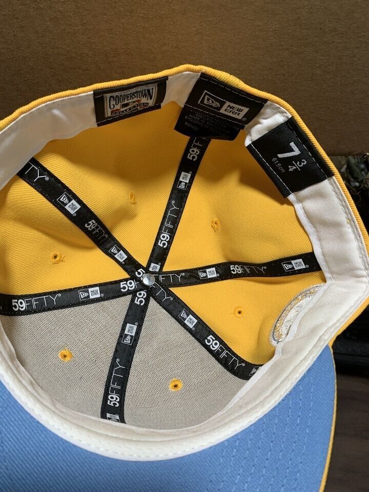 upside down yellow backs着用　ナショナルズ　7 1/4 EXCLUSIVE New Era WASHINGTON NATIONALS YELLOW 59FIFTY HAT