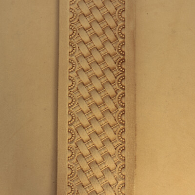 Leather stamp tool for leather craft DIY brass belt roller #5  basket pattern