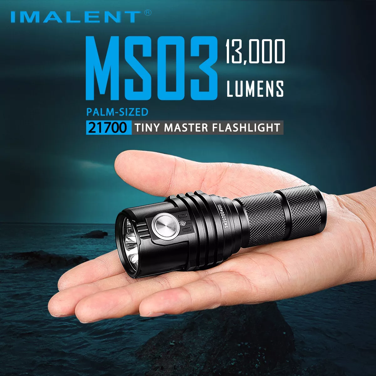 IMALENT MS03 Tactical Flashlight 13000 Lumen brightest EDC Torch CREE XHP  LED