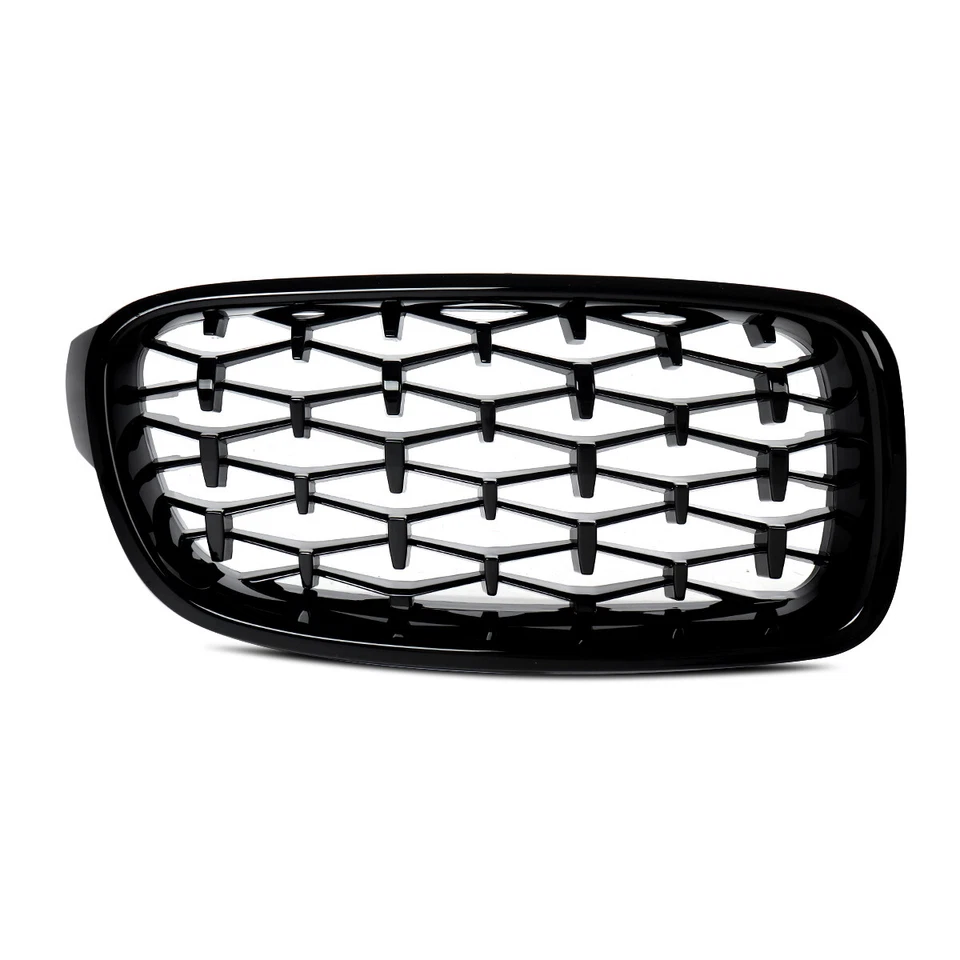 2x Diamond Front Kidney Grille For 2012-2018 BMW F30 320i 328i Gloss Black Grill Foto 4 de 4