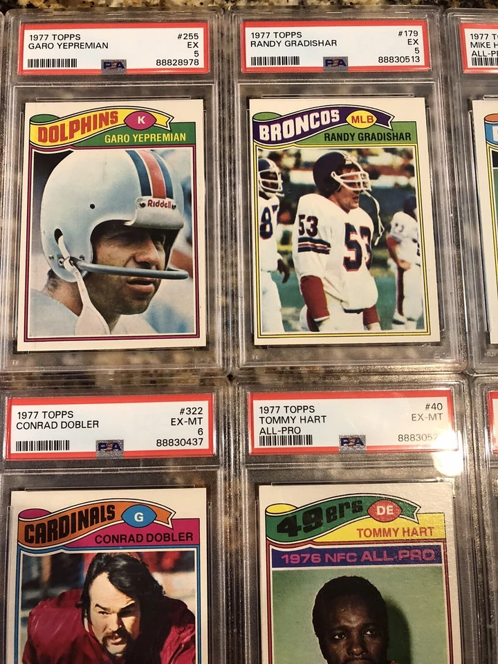 1977 TOPPS NFL FOOTBALL PSA Lot of 21--SEE PICTURES PSA 7's & 6's NICE TOPPS LOT - Image 4 of 4