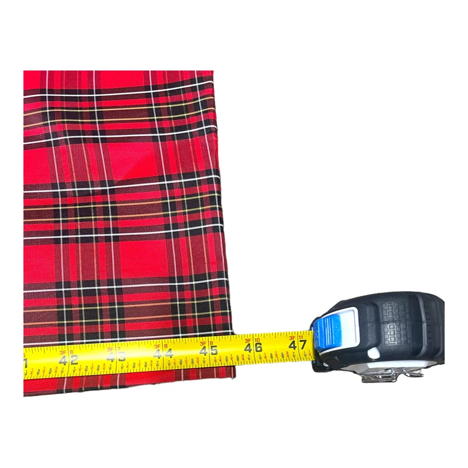 Red black Buffalo Plaid Fabric Holiday Christmas 2.5 yards 50" wide Crafts More - Image 3 of 3