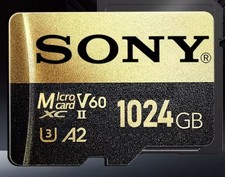 1TB Micro SD Card V60 U3 A2 XC II 4K UHD Memory  Adapter Gift