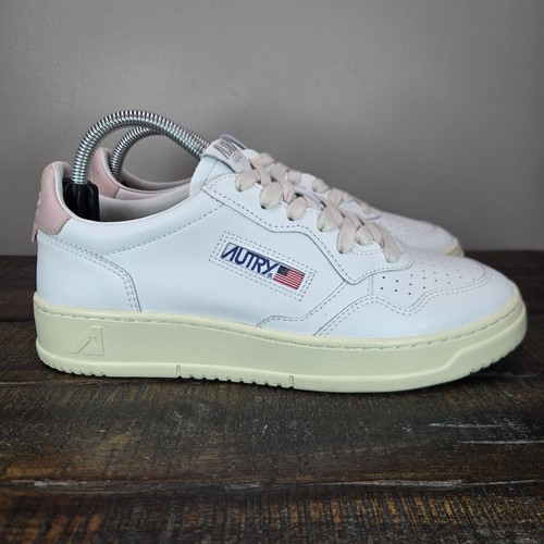 AUTRY Medalist Low Womens Size 41 US 11 Leather Trainers Shoes Sneakers White