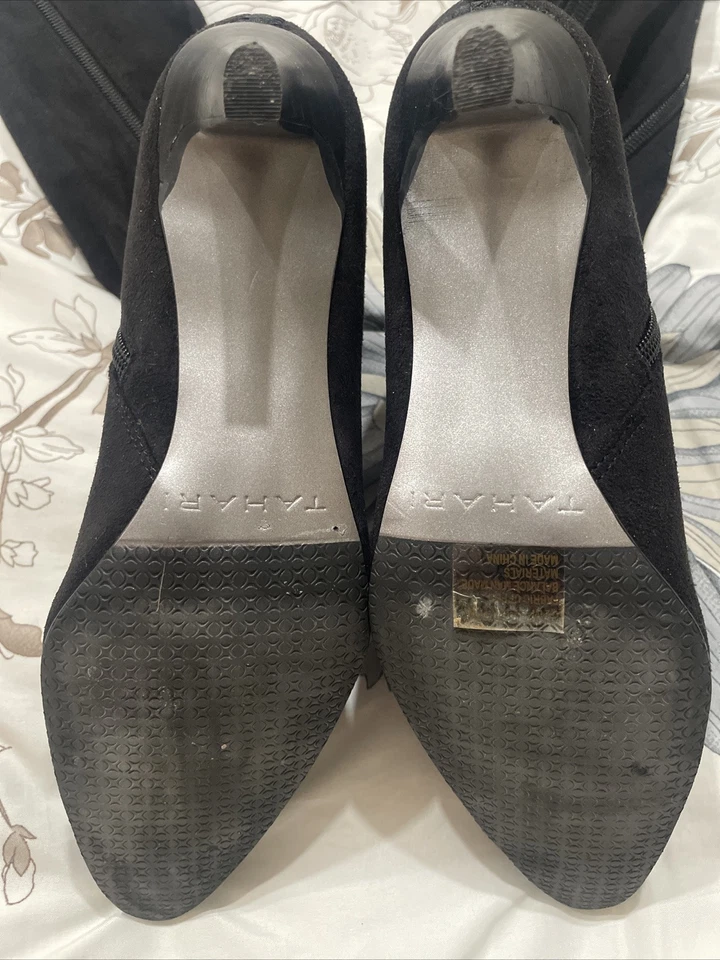 Bota Tahari Izzy caña alta puntiaguda negra talla 6,5 EE. UU. Foto 3 de 4
