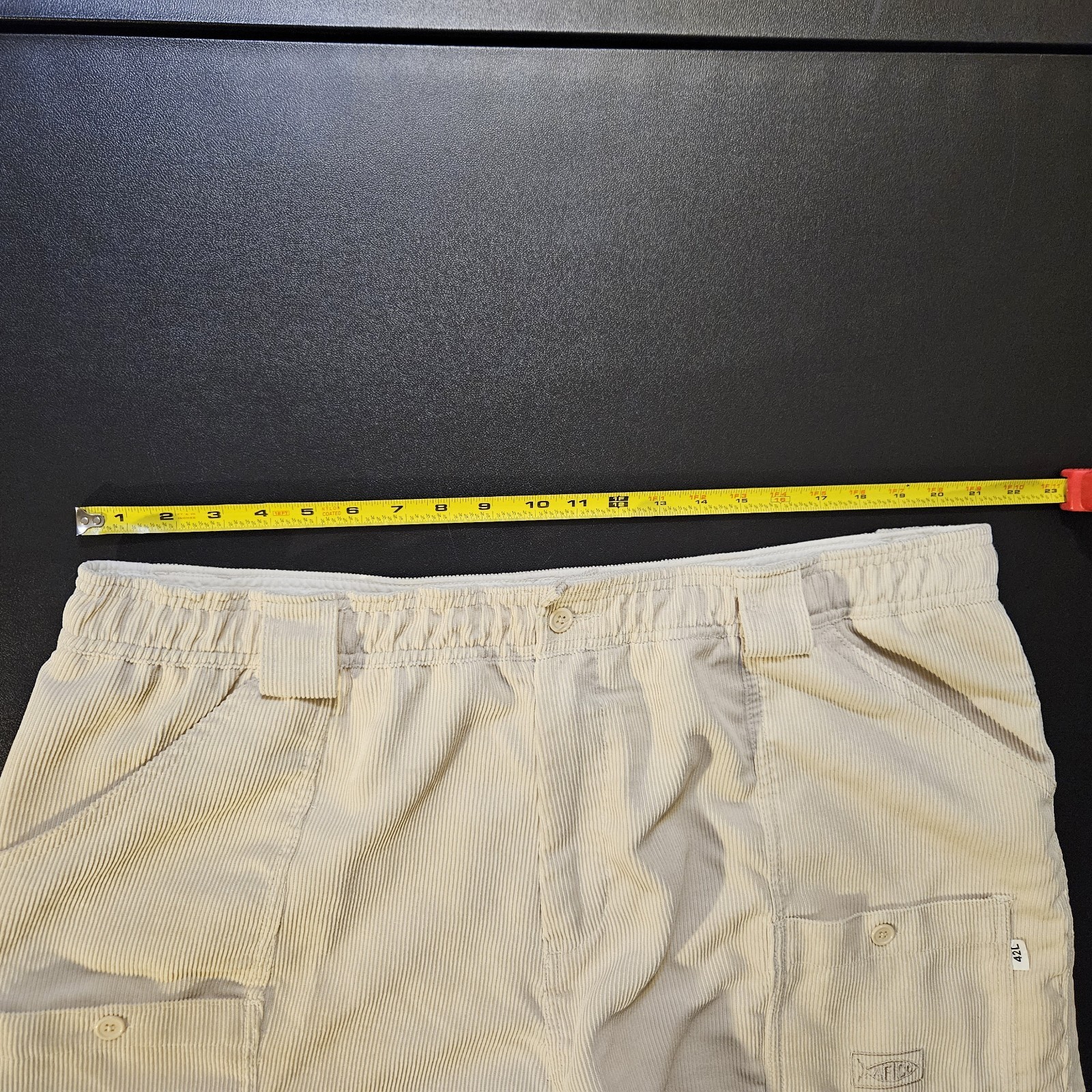 Aftco Corduroy 8" Shorts Khaki Cargo Fishing Bluewater Outdoor Hiking Mens 42