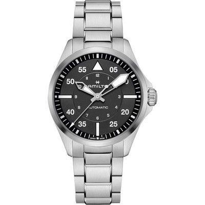 Hamilton Khaki Aviation 36 mm Pilot Black Dial Men's Watch H76305130