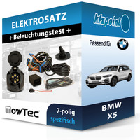Towtec E-Satz 7Polig Fahrzeugspezifisch Passend für BMW X5 Incl. Manual