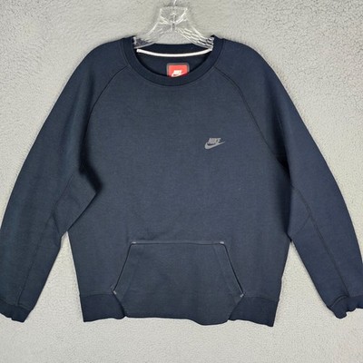 Nike Tech Fleece Pullover Sweatshirt Mens Large Long Sleeve Crew Neck 545163-012