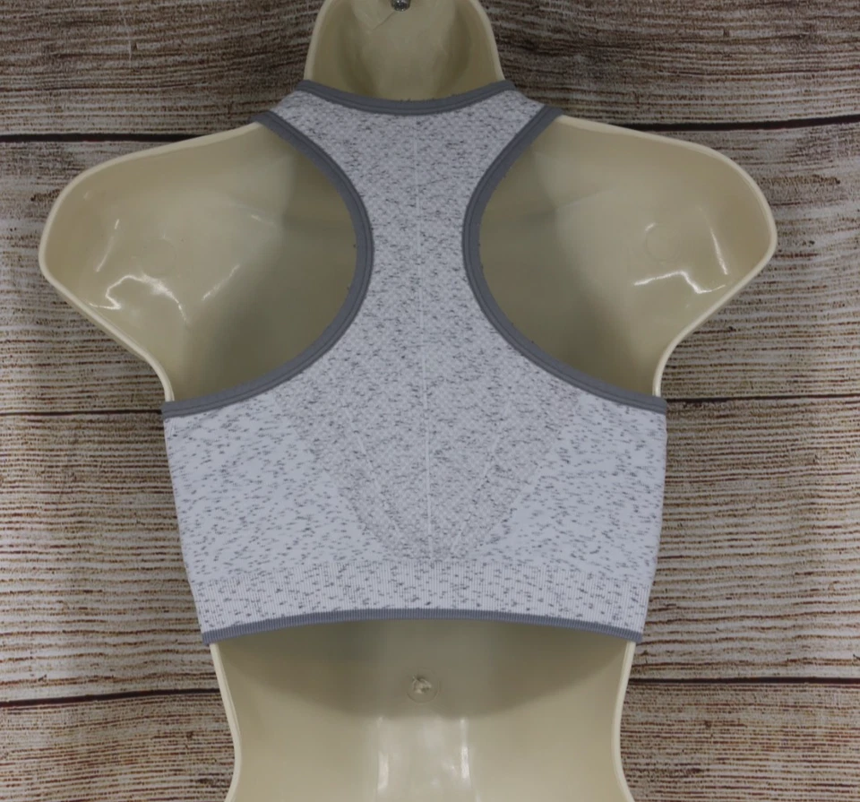 Danskin Now Mujer Talla Grande Cremallera Frontal Acolchado Deportes Gris Bray Foto 4 de 4