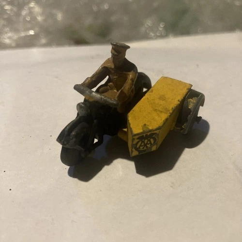 Vintage Dinky AA Motorcycle And Sidecar Patrol No 44B
