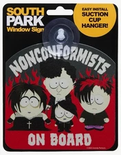 🔥South Park Goth Kids "Nonconformists On Board" Auto/Home Window Sign🆕️🔥