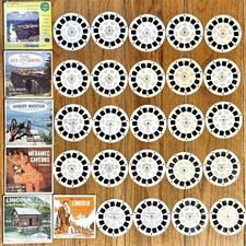 Lot of 24 View Master Reels - Tennessee Missouri Kentucky Gardens Caverns Trails