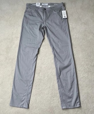 Brax Feel Good Men's Modern Fit Chuck Hi Flex Cotton Pants Gray 30x32
