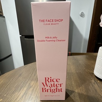 THE FACE SHOP Rice Water Bright Milk & Jelly Double Foaming Cleanser 190ml