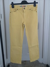 White Stuff Cropped Jeans.  Sand Yellow.  Size 10.  Immaculate Condition
