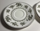 Pair 2 Royal Boulton England Fine Bone China Valley Green H 5015 Saucers Nice — photo 2