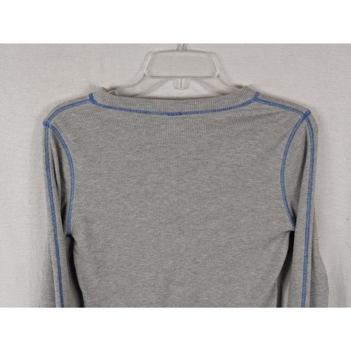 Free People Thermal Style Zip Cuff Shirt Gray Women's Size Large - Picture 10 of 13