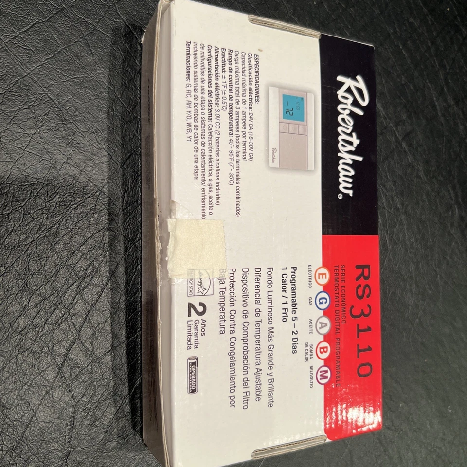 Termostato digital programable Robertshaw RS3110 nuevo Foto 2 de 4