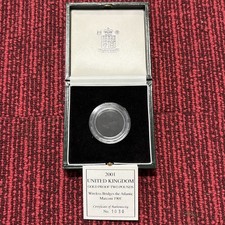 2001 Royal Mint Gold Proof £2 Box & COA - Marconi Wireless 1901 NO COIN