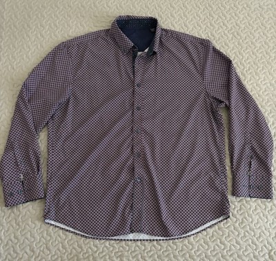 Con.Struct Shirt Mens XL Long Sleeve Button Up 4 Way Stretch Moisture Wicking