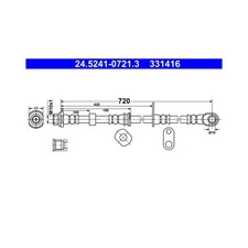 Flexible de frein Mitsubishi PAJERO