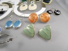 Vintage Modern Varying Styles Multicolor Enamel LOT of 14 Post Earrings 195A — photo 6