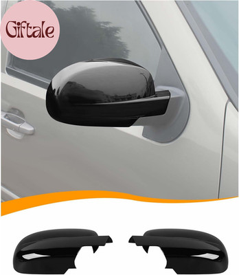 Black Fully Mirror Caps Covers Compatible with 2007-2014 Chevy Silverado GMC Sie