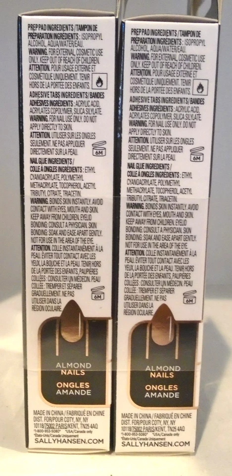 Sally Hansen Perfect Manicura Prensa en Uñas Kit Almendra 24 piezas Solo Tienen Hielo 2-PACK Foto 2 de 3