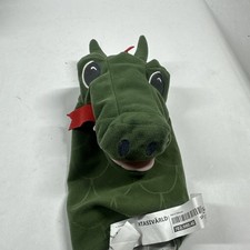 IKEA Fantasivarld Green Dragon Plush Hand Puppet Toy Pretend Play